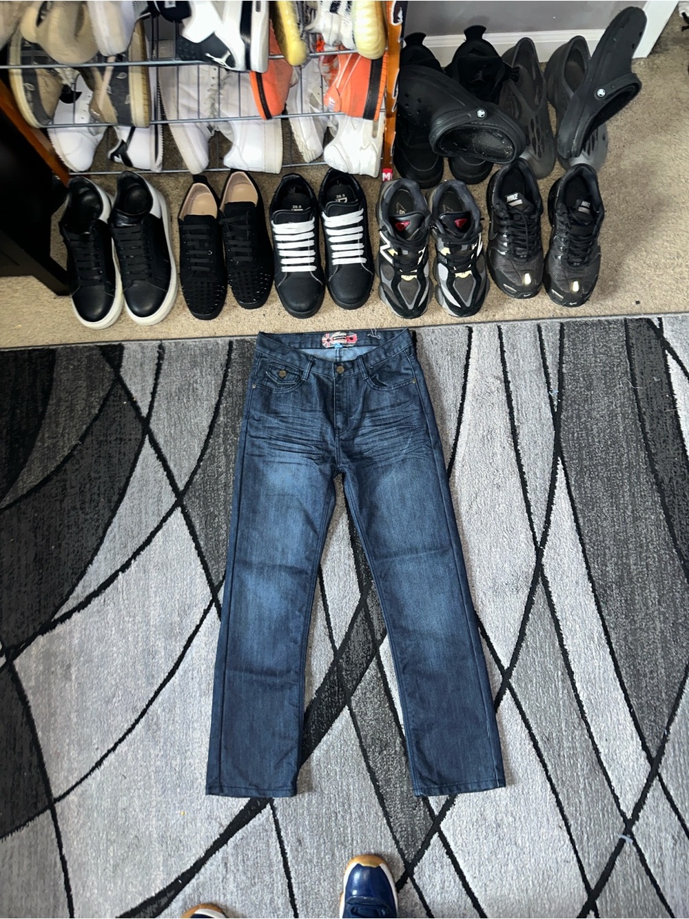 Men's Blue Denim Jeans - Classic Straight Fit